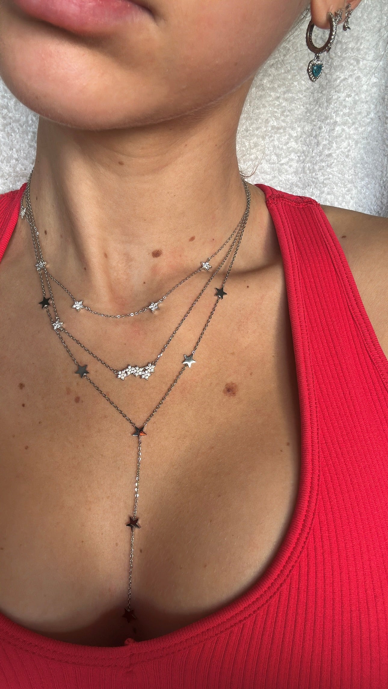 Silver Dainty Diamond Necklace - Image 3