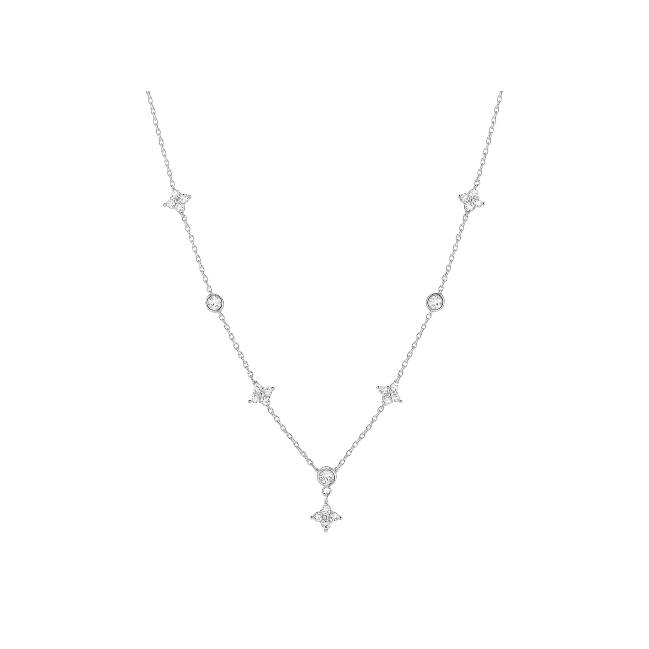 Silver Dainty Clover Necklace
