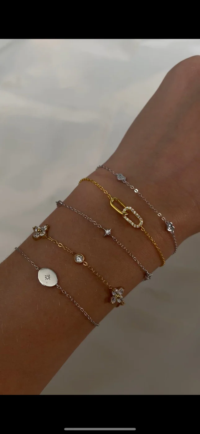 Silver Dainty Pendant Bracelet - Image 4