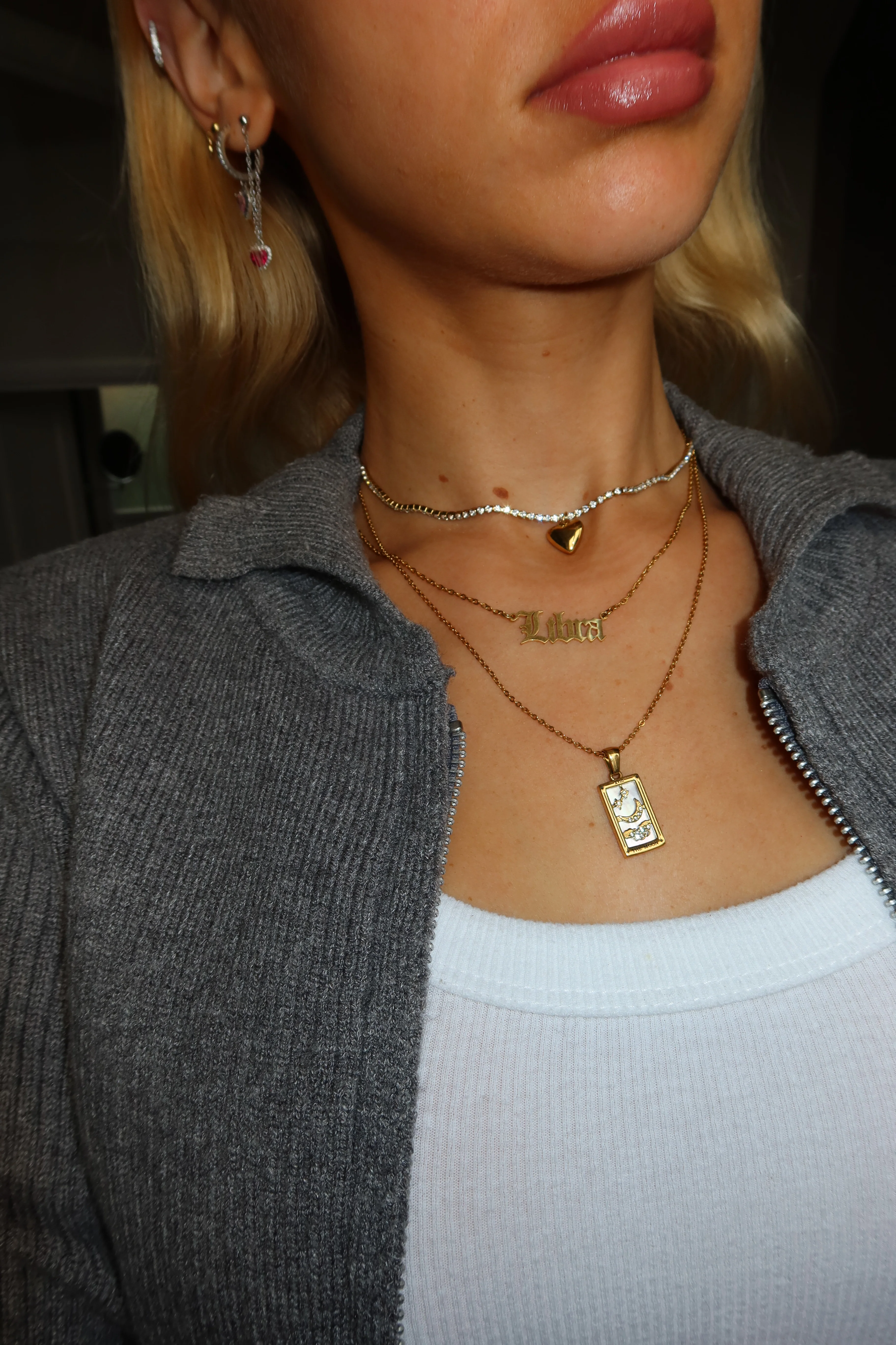 Silver Heart Tennis Necklace - Image 3