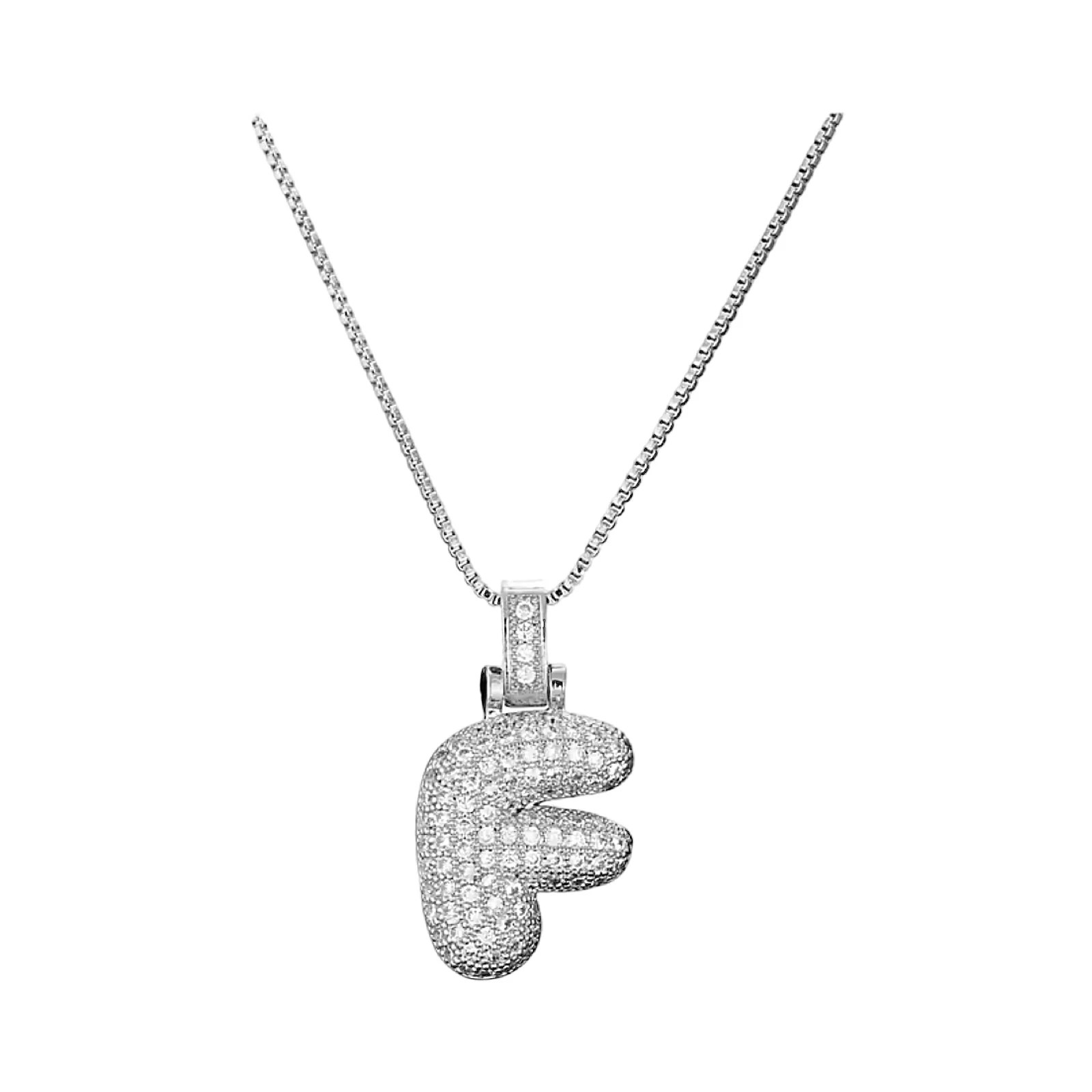 Silver Initial Balloon Necklace - Image 11