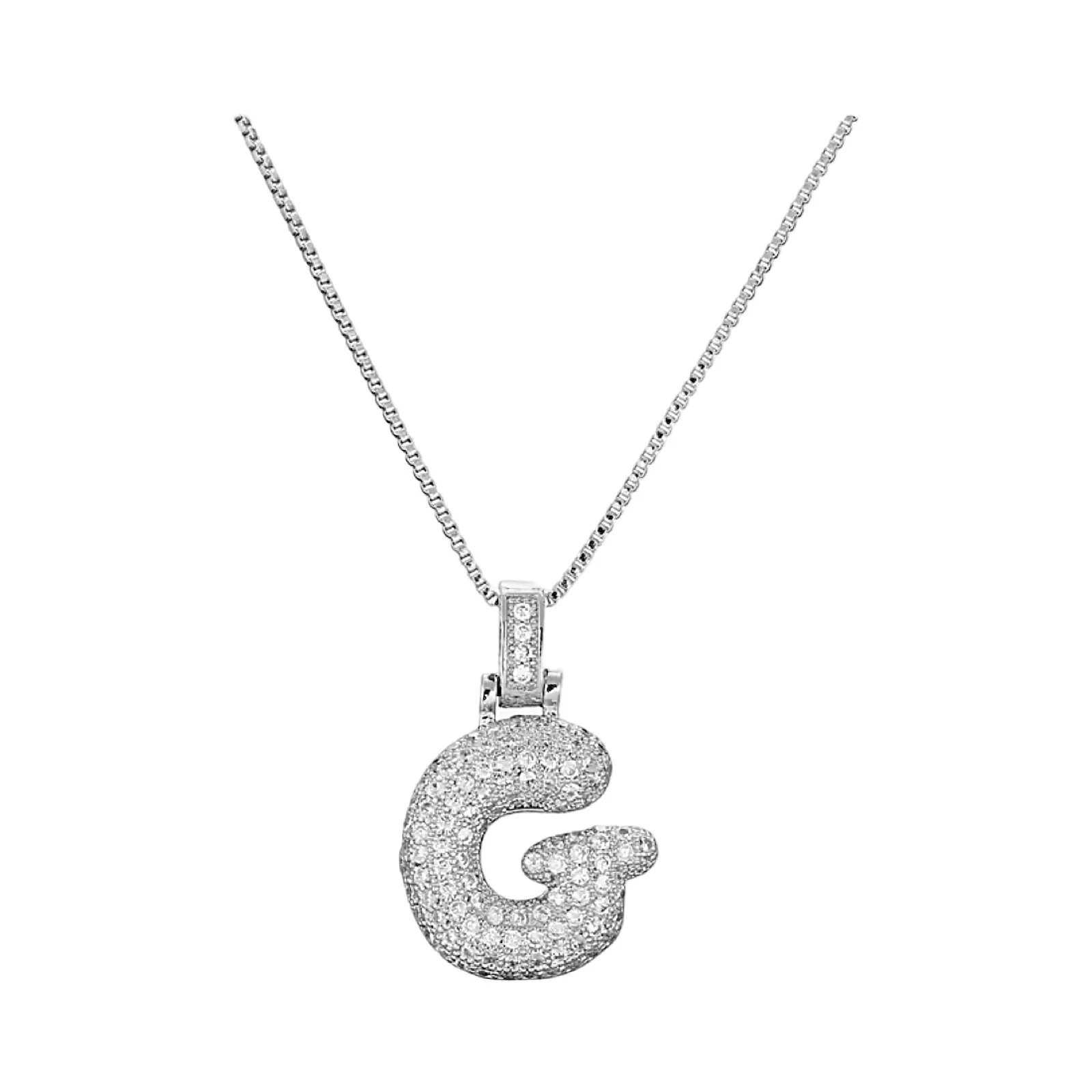 Silver Initial Balloon Necklace - Image 12