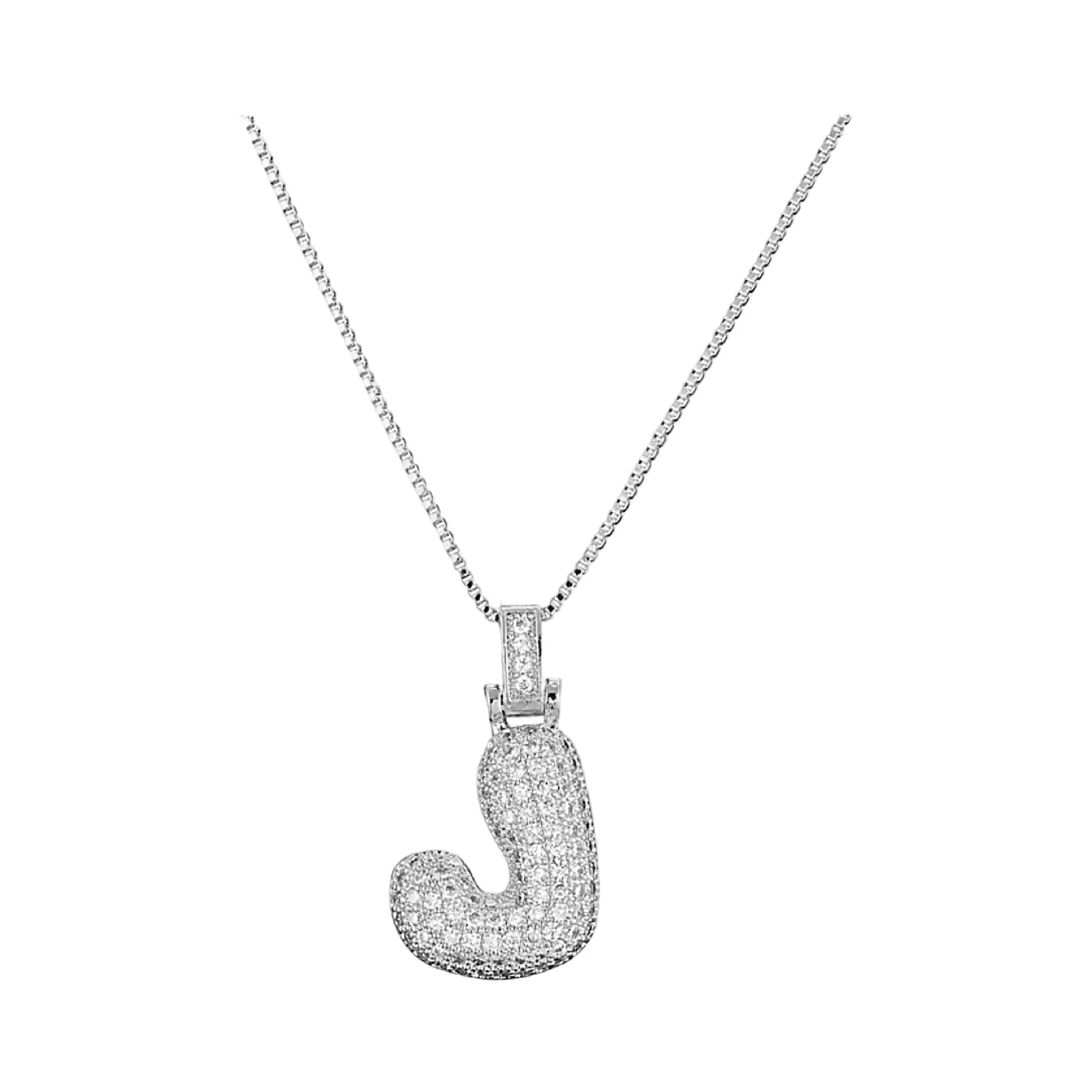Silver Initial Balloon Necklace - Image 15