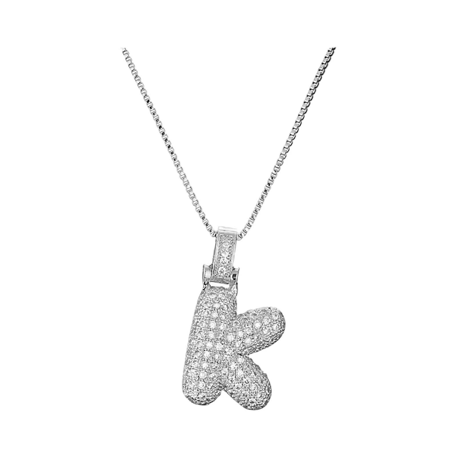 Silver Initial Balloon Necklace - Image 16