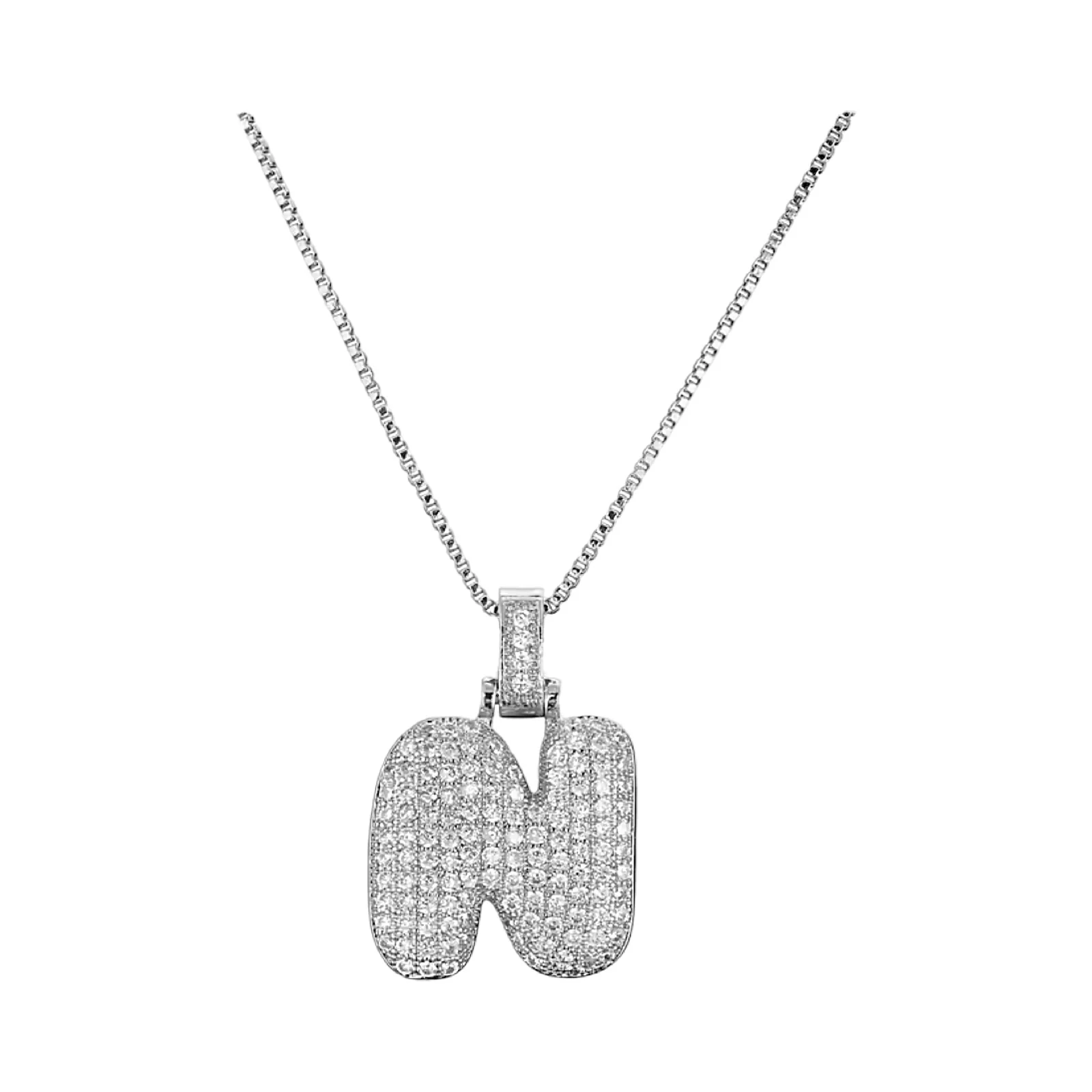 Silver Initial Balloon Necklace - Image 19
