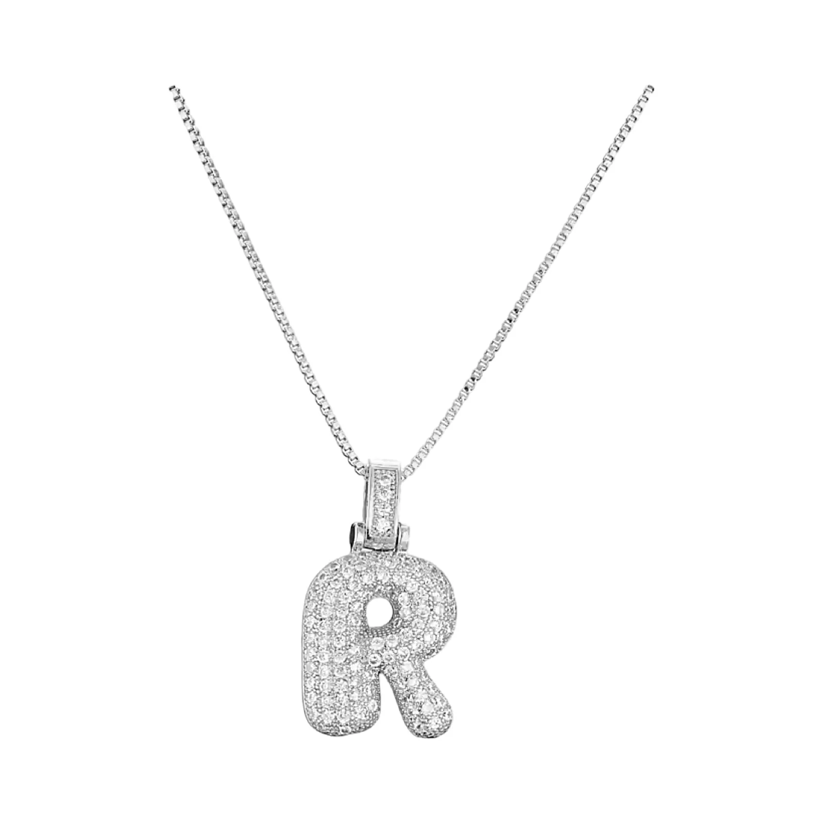 Silver Initial Balloon Necklace - Image 23