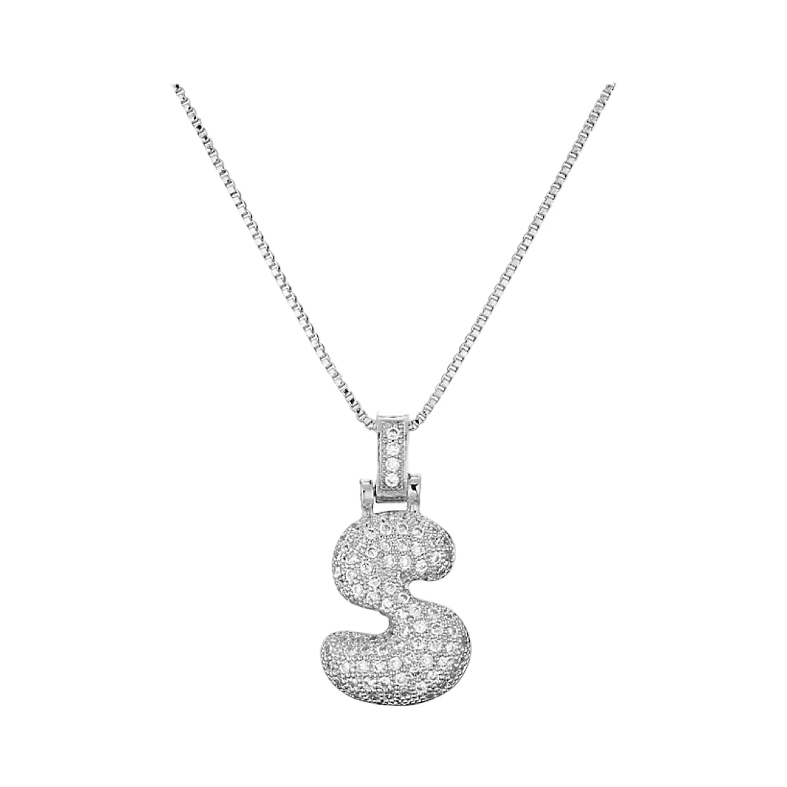 Silver Initial Balloon Necklace - Image 24