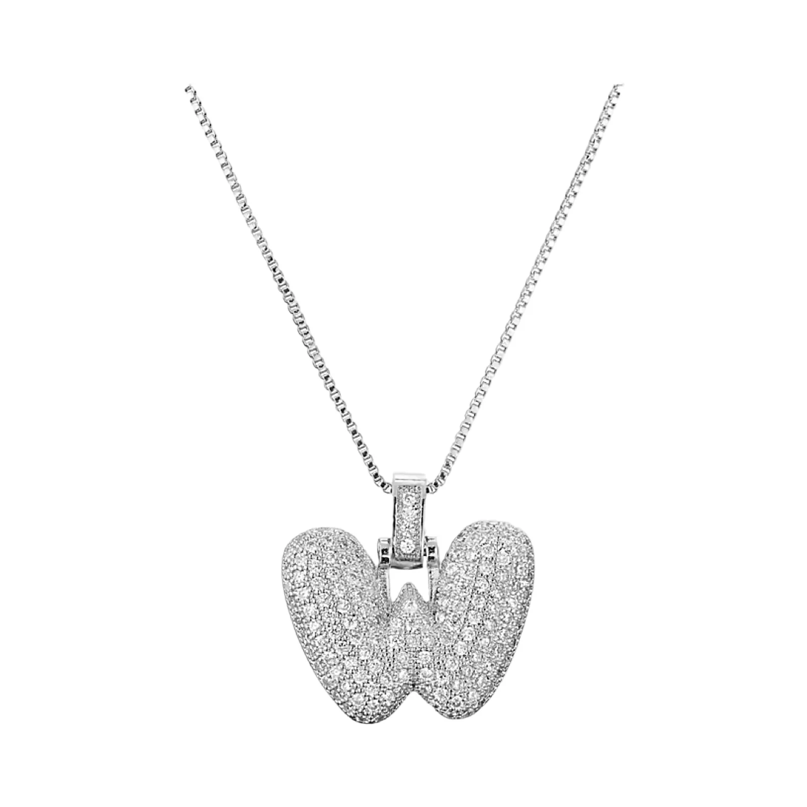 Silver Initial Balloon Necklace - Image 28