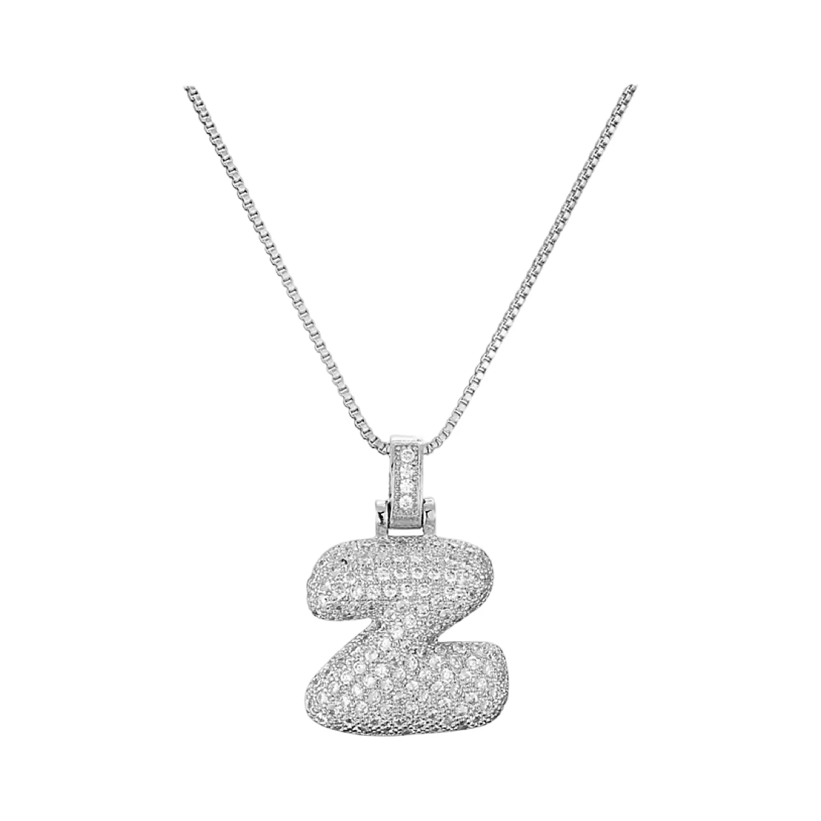 Silver Initial Balloon Necklace - Image 31