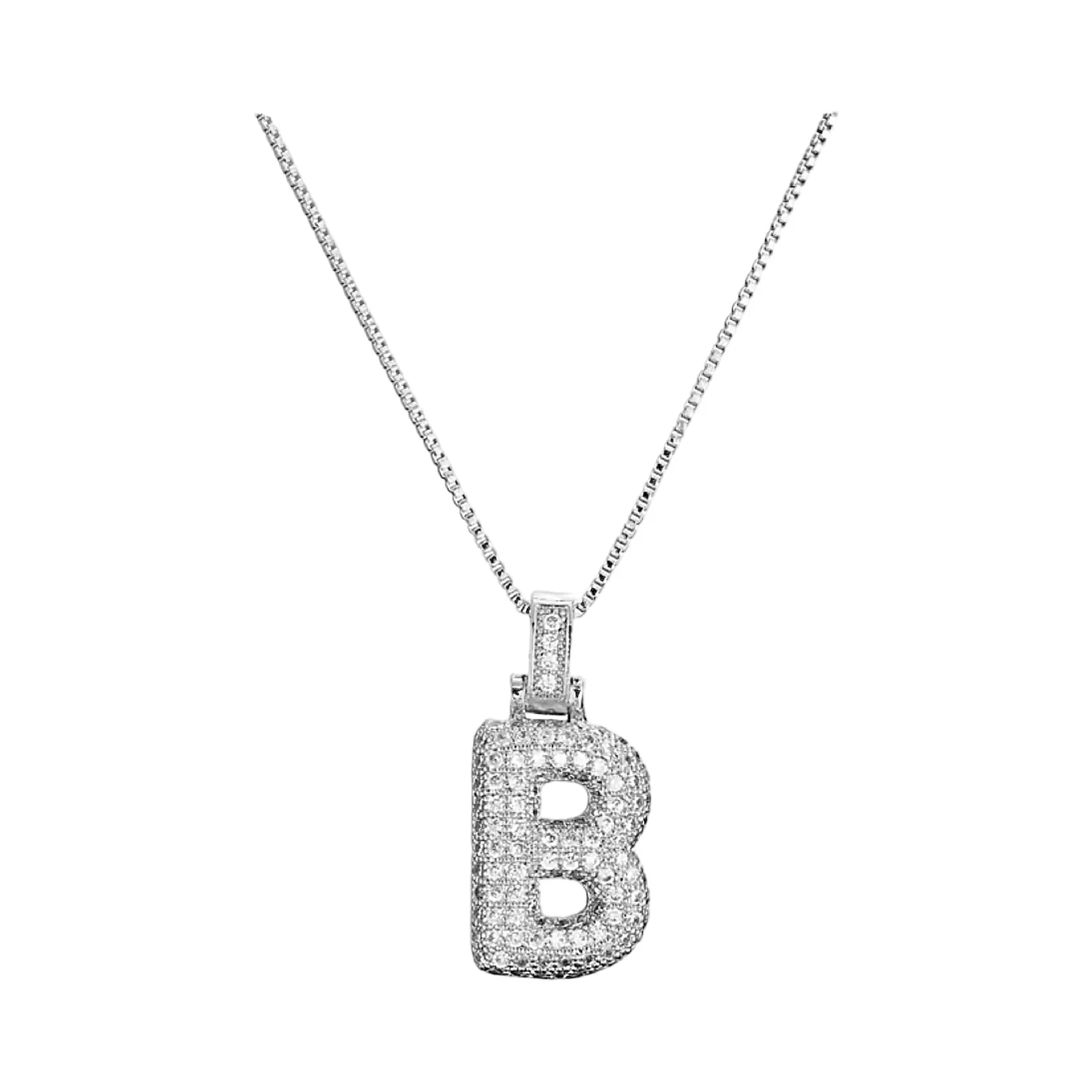 Silver Initial Balloon Necklace - Image 7