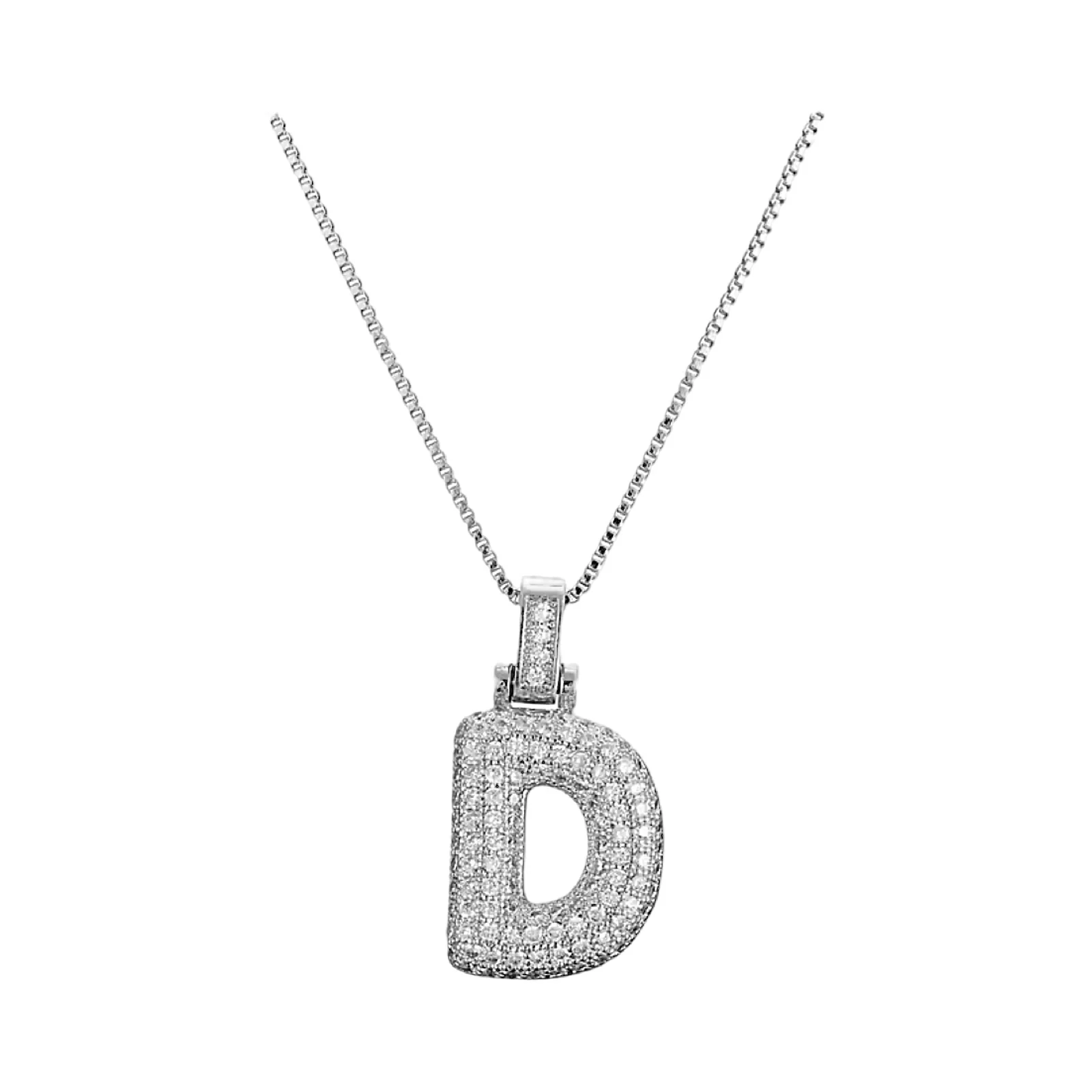 Silver Initial Balloon Necklace - Image 9