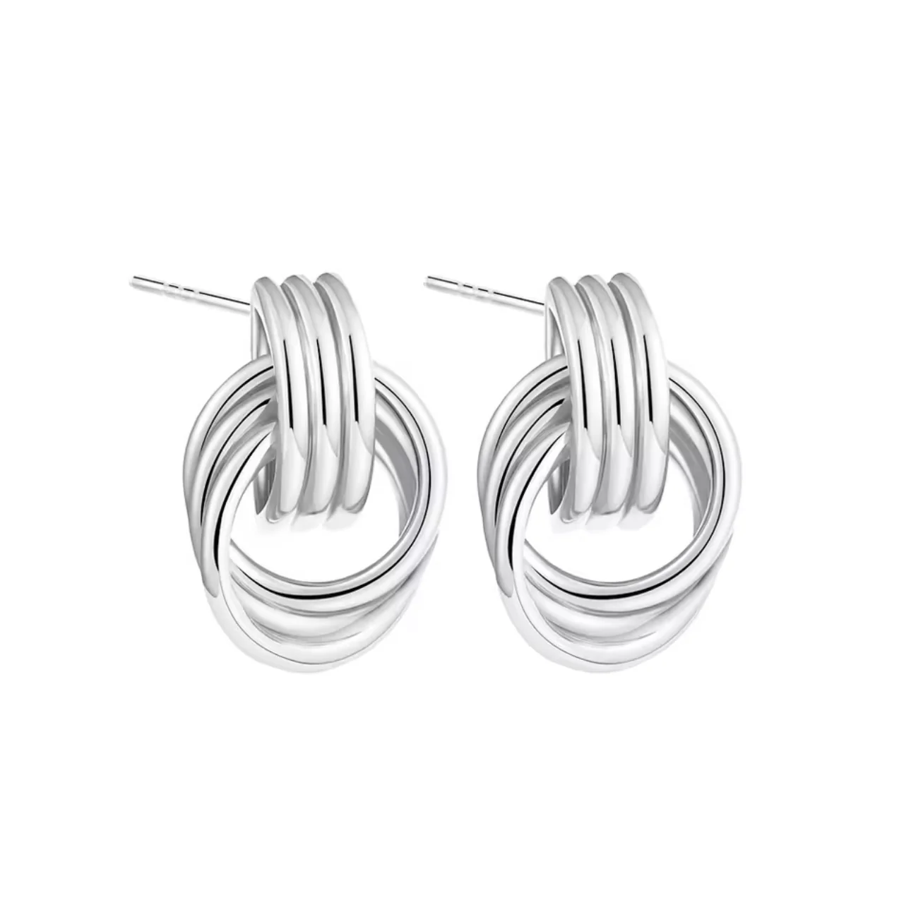 Silver Knot Studs