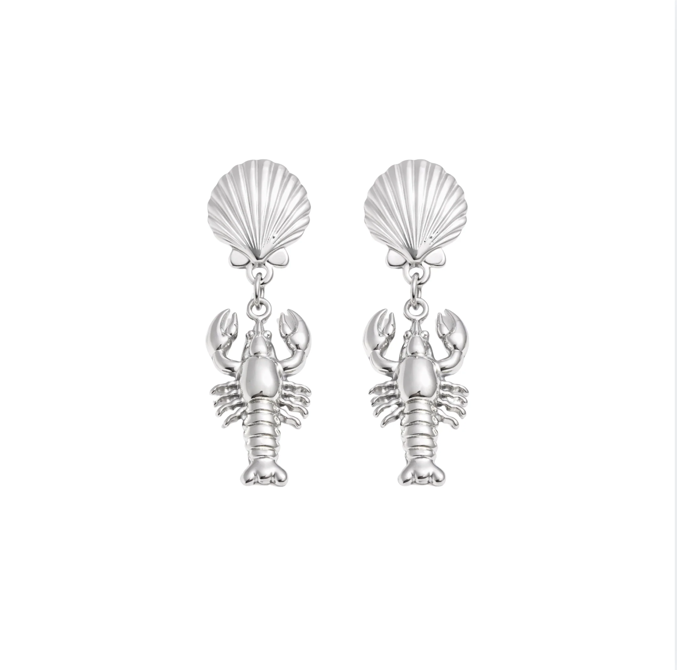 Silver Lobster Studs