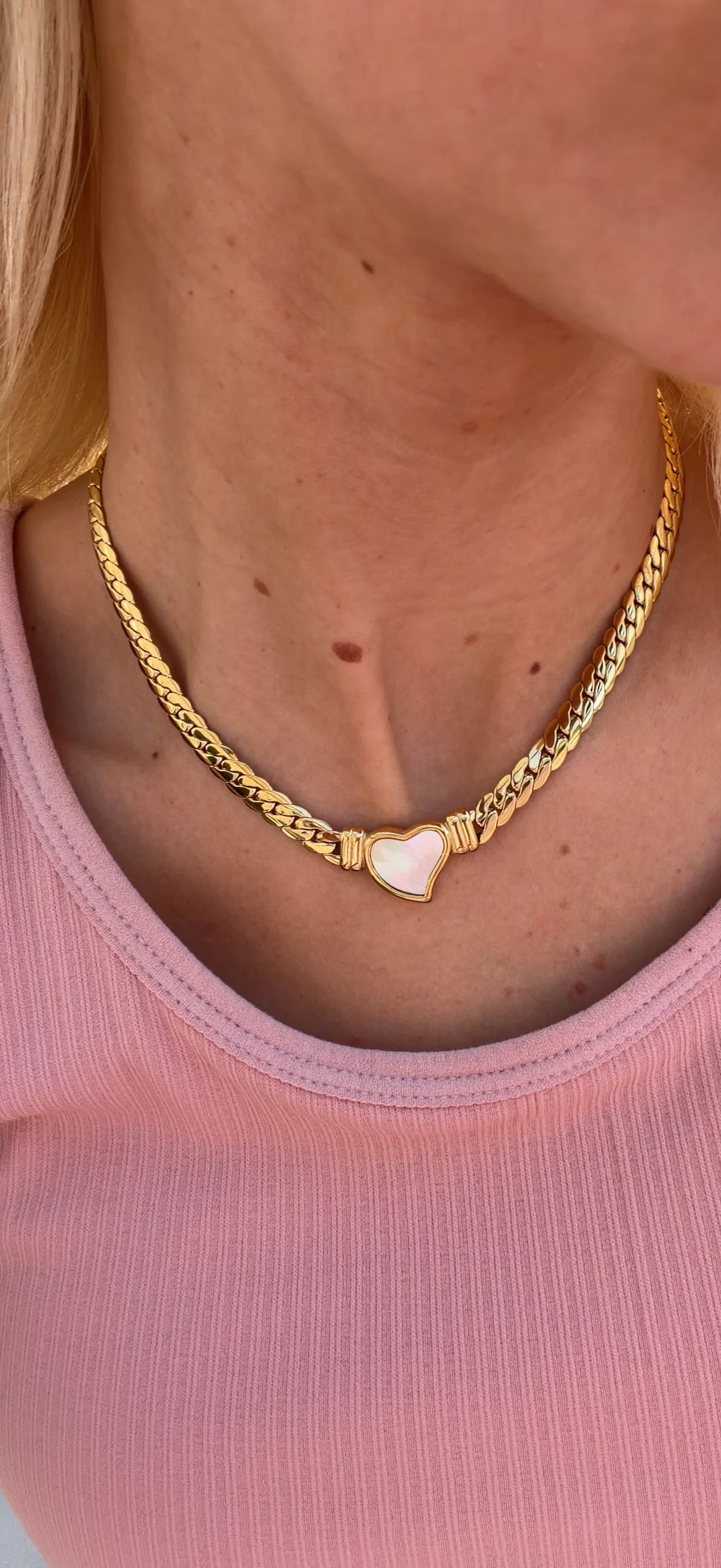Silver Marble Heart Necklace - Image 2