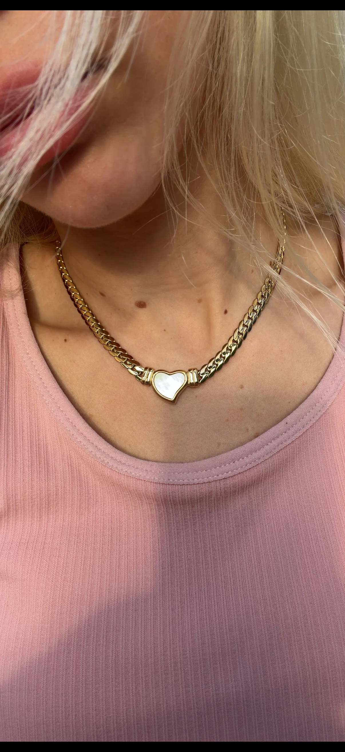 Silver Marble Heart Necklace - Image 3