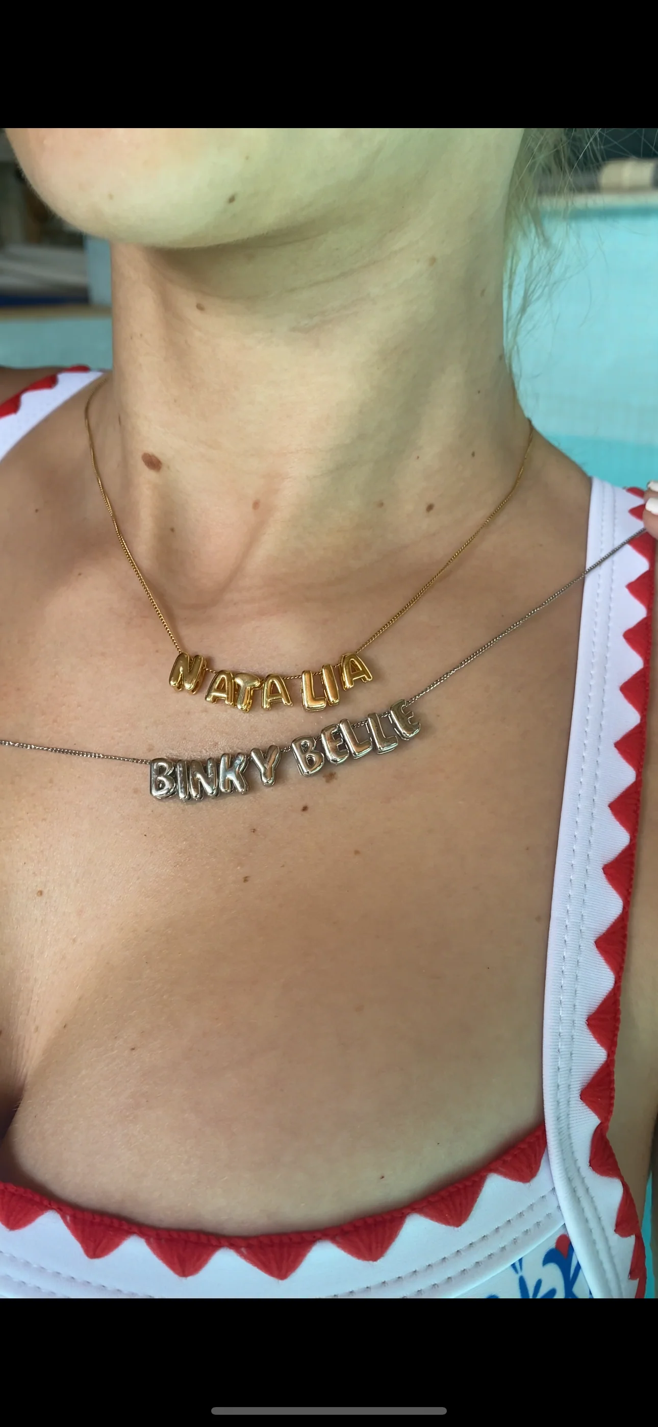 Silver Mini Balloon Personalised Necklace - Image 3