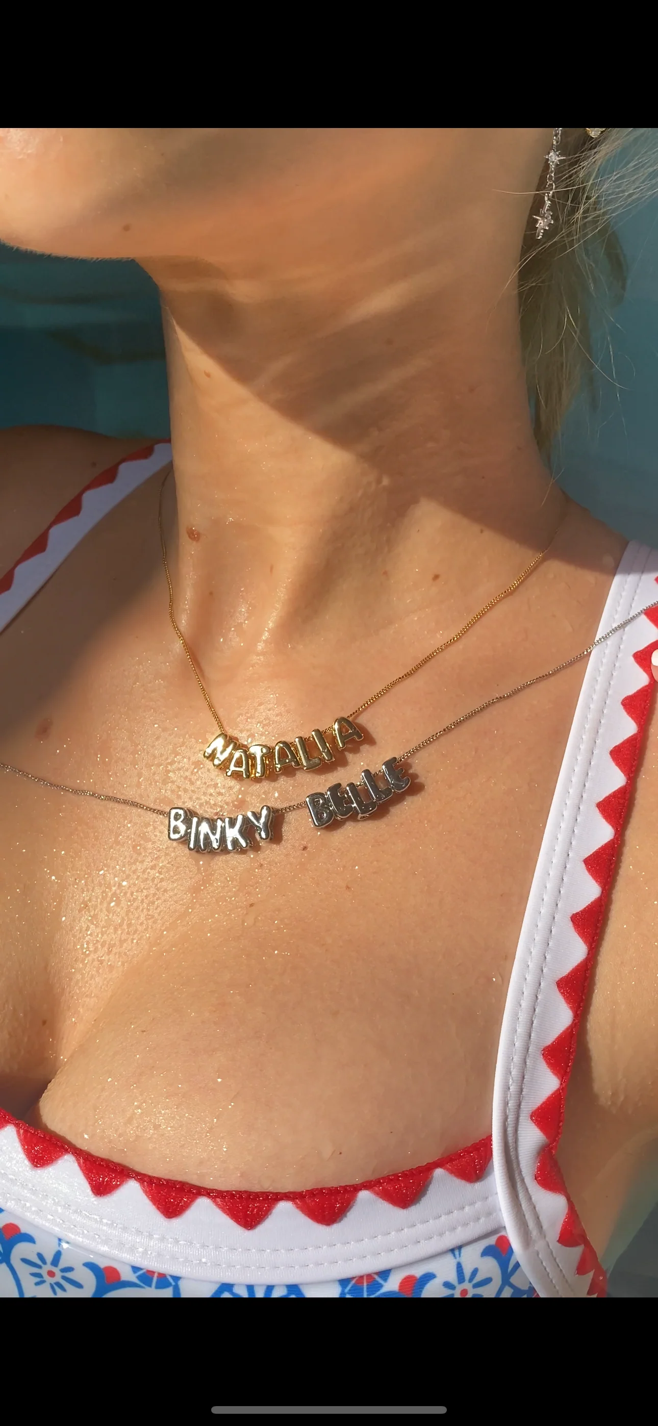 Silver Mini Balloon Personalised Necklace - Image 7