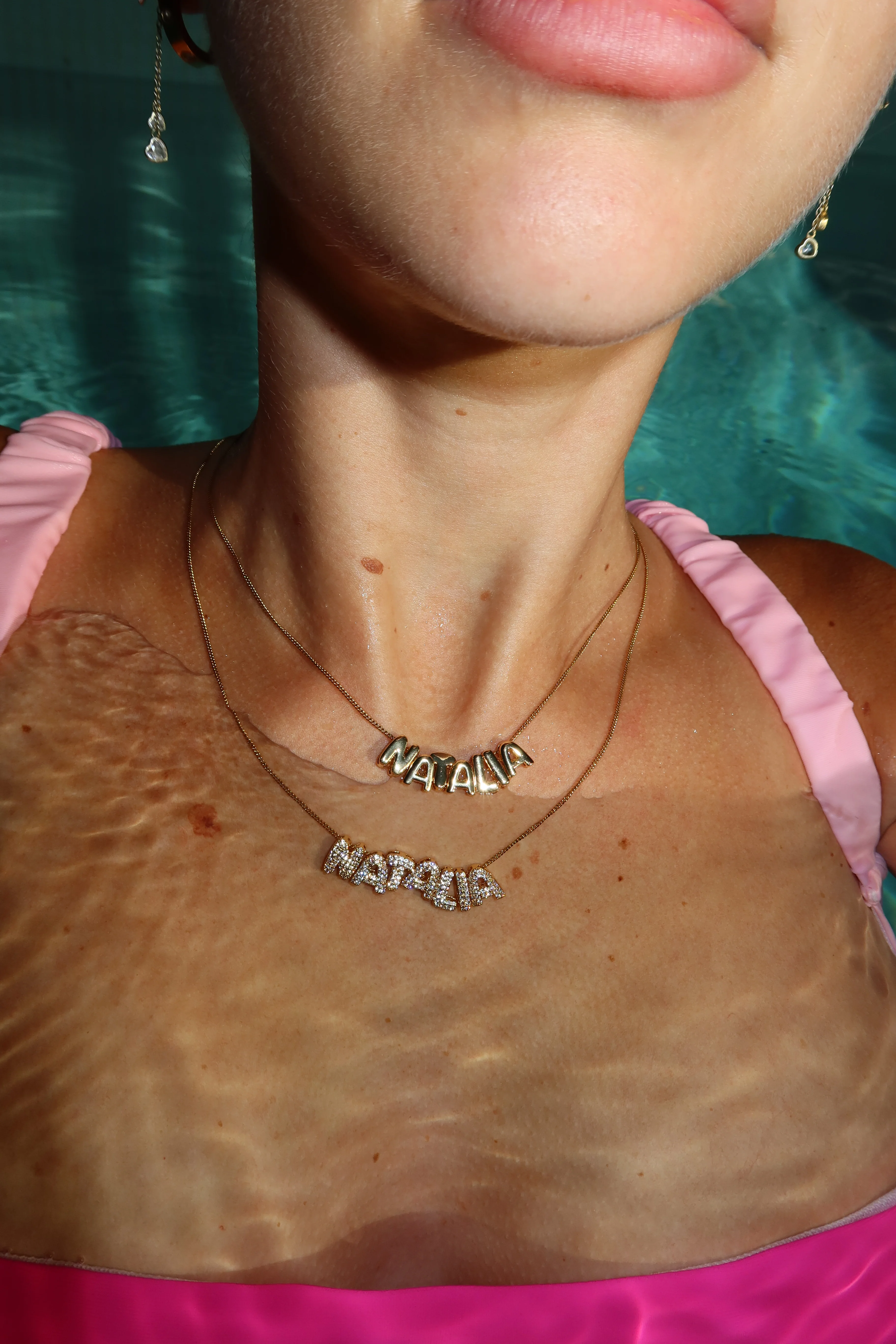 Silver Mini Crystal Balloon Personalised Necklace - Image 3