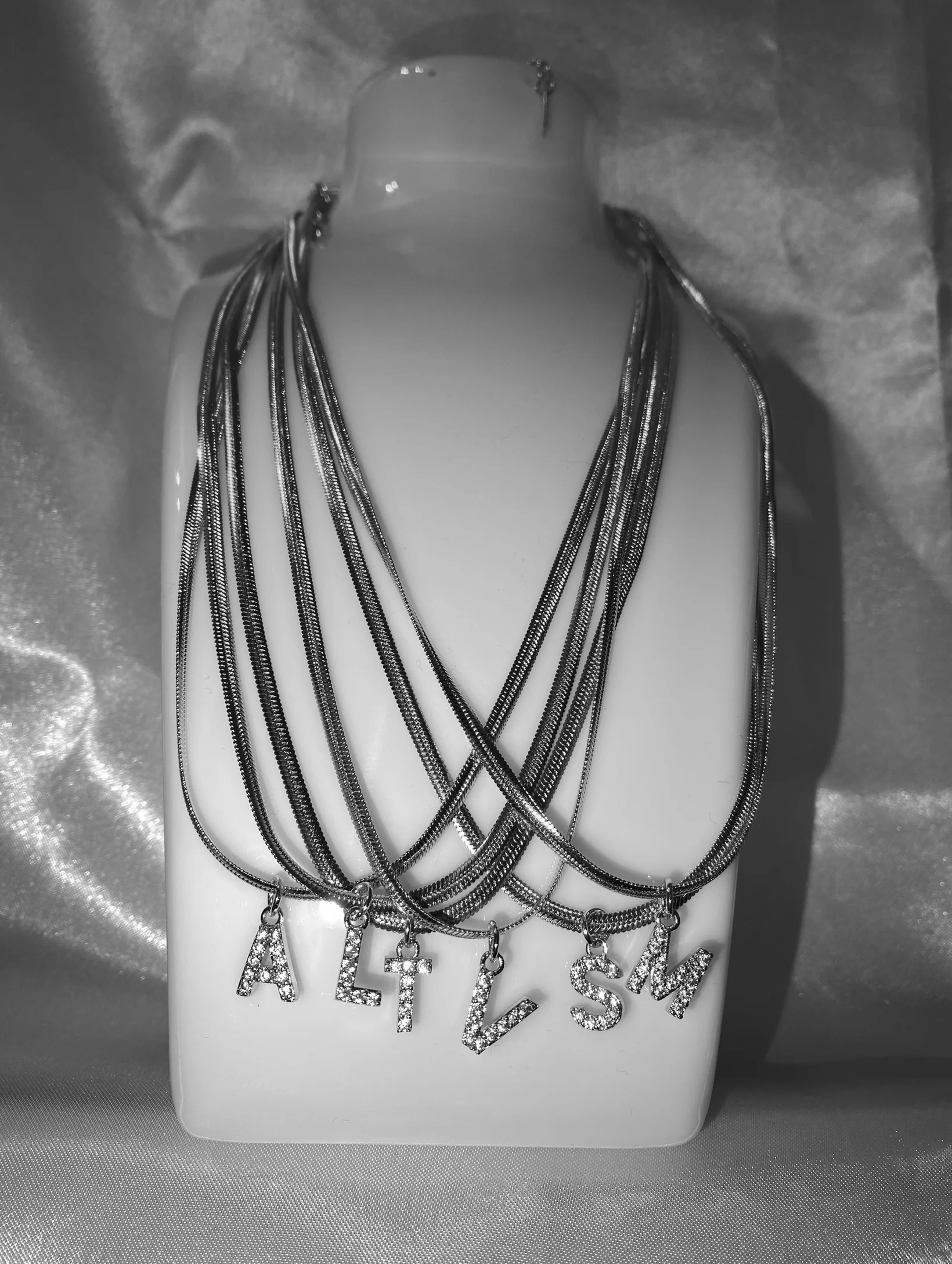 Silver Personalised Initial Necklace - Image 3