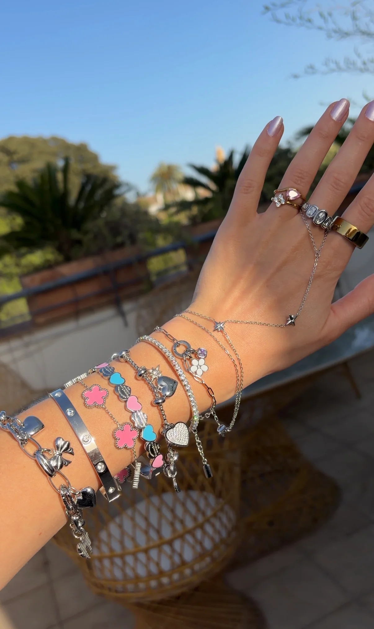 Silver Crowded Charm Bracelet - Image 8
