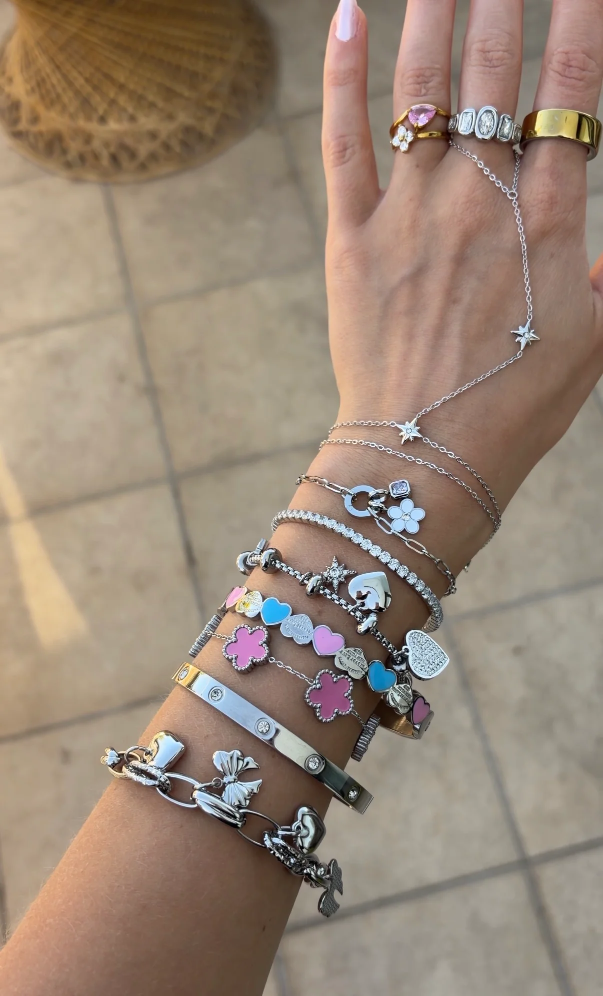 Silver Crowded Charm Bracelet - Image 6