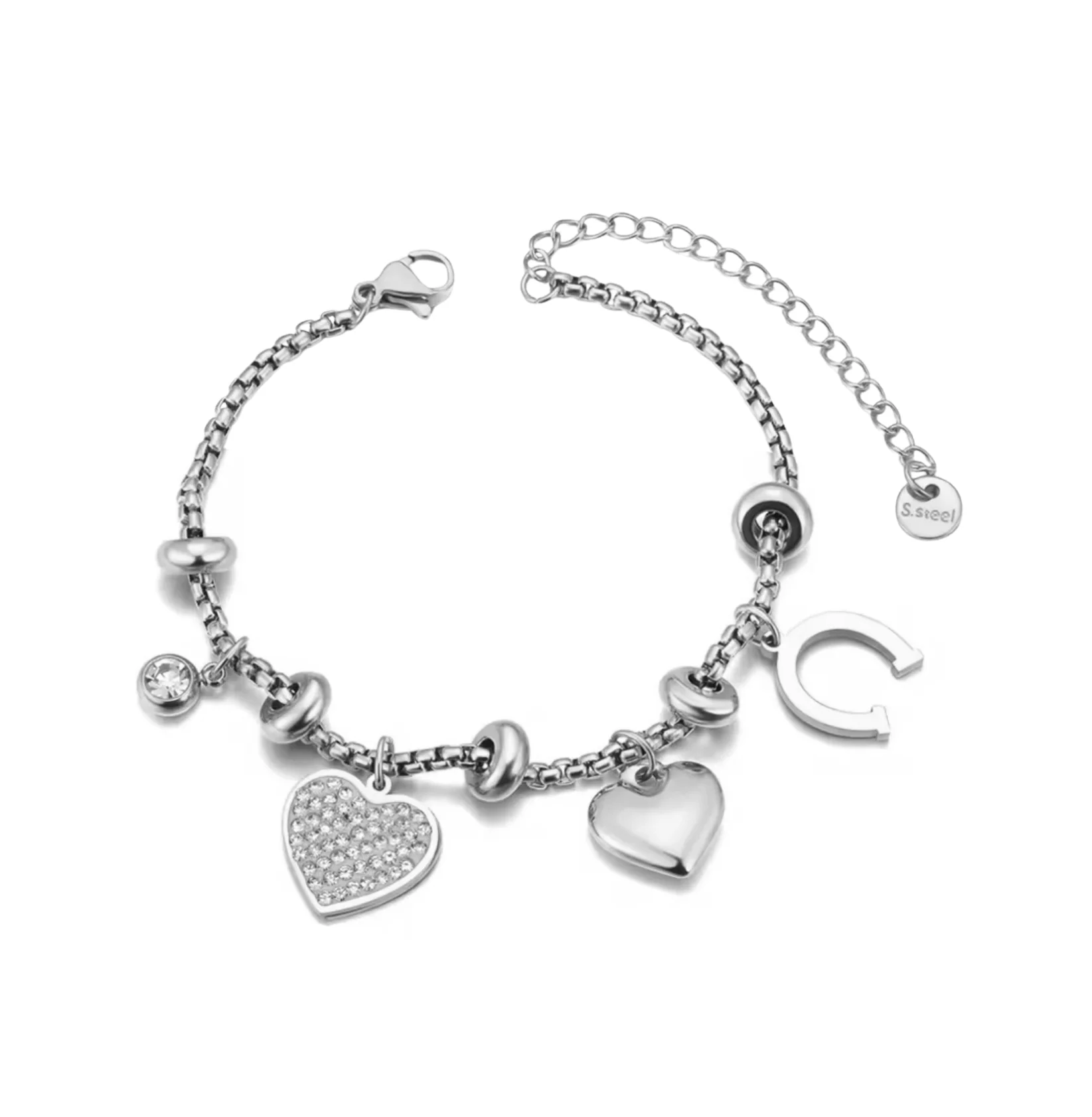 Silver Good Luck Charm Bracelet