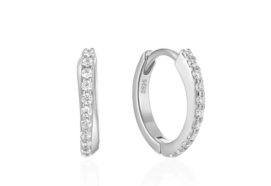 Silver Slay Small Hoops