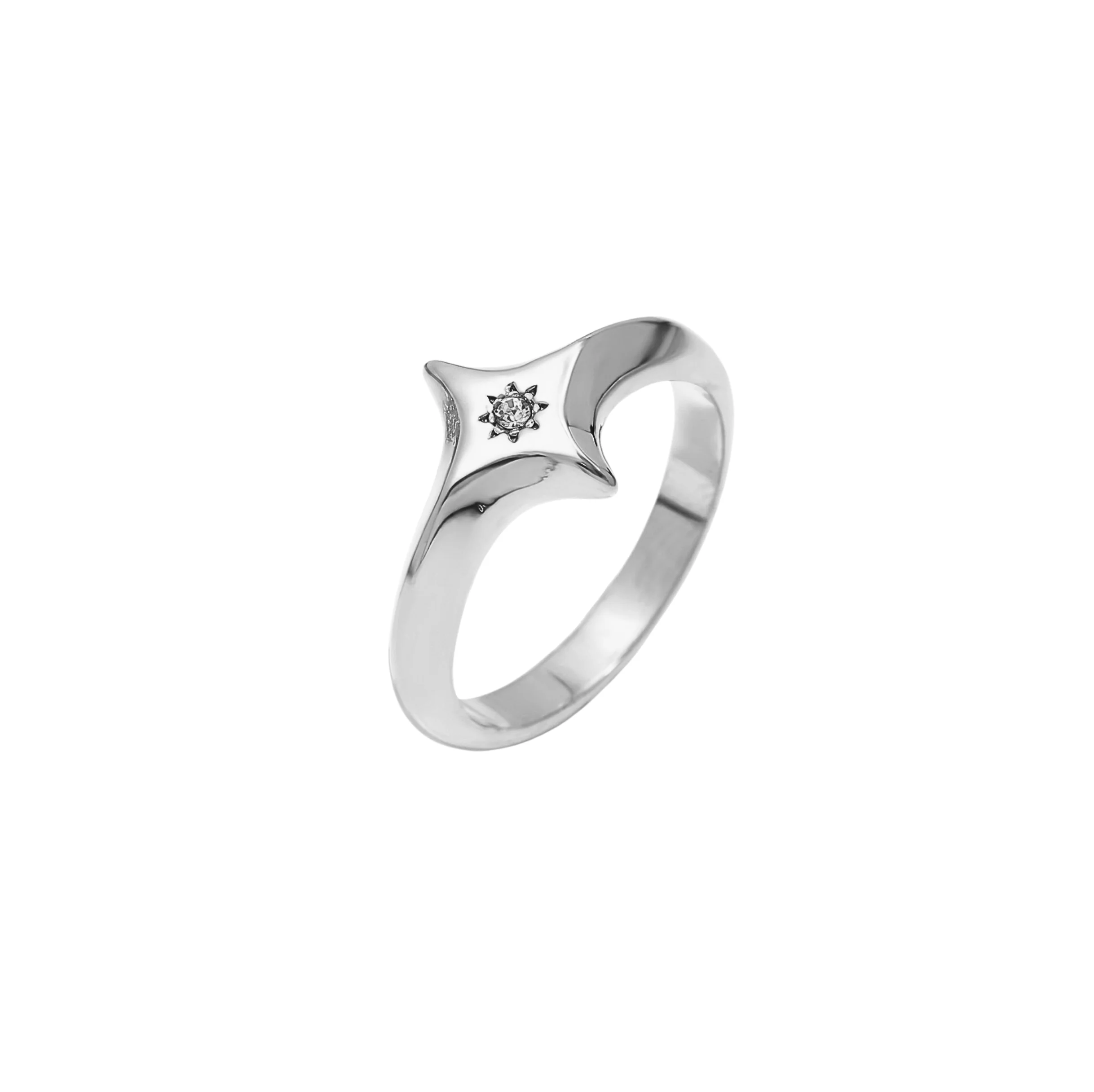 Silver Star Studded Ring