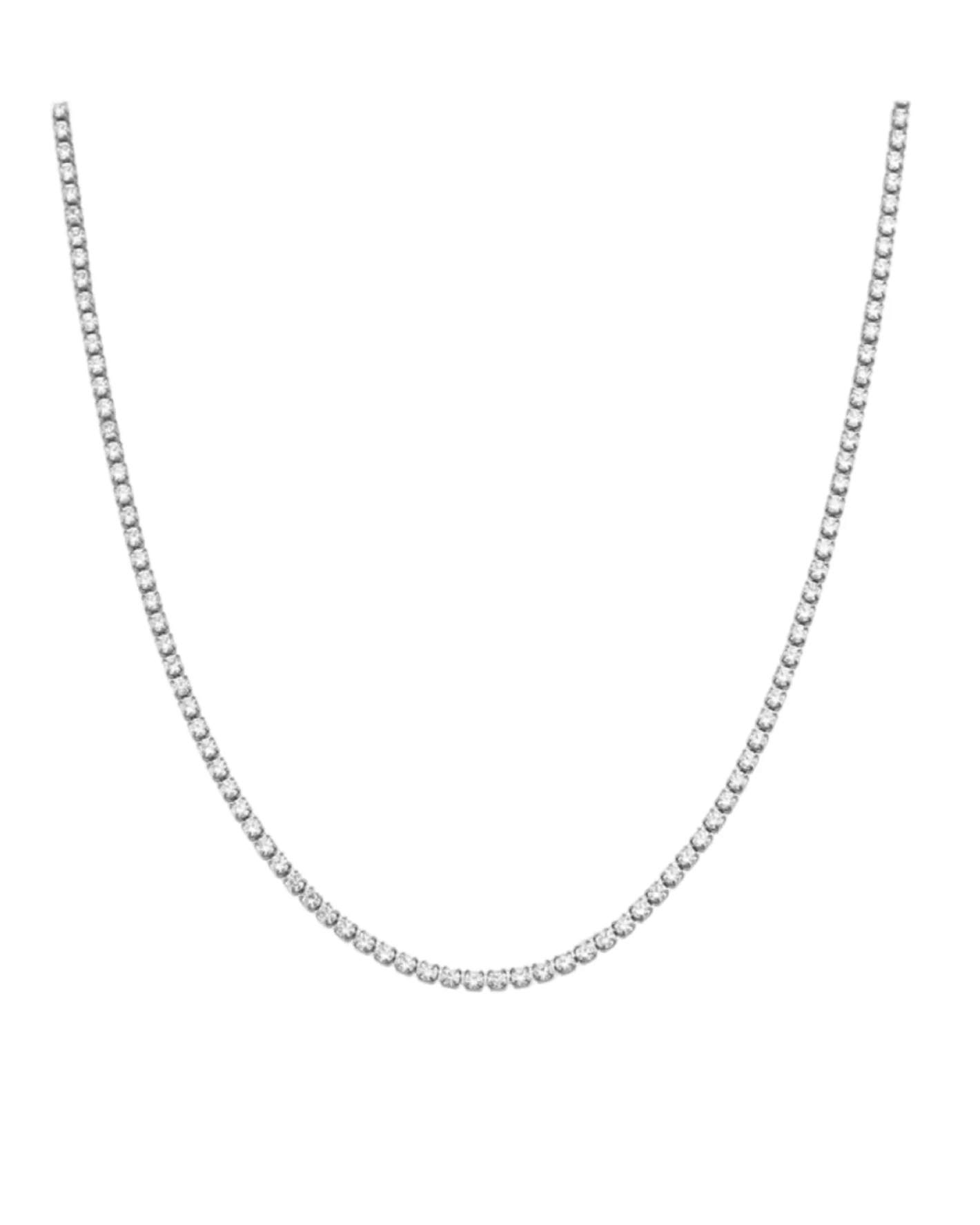 Silver Tennis Necklace