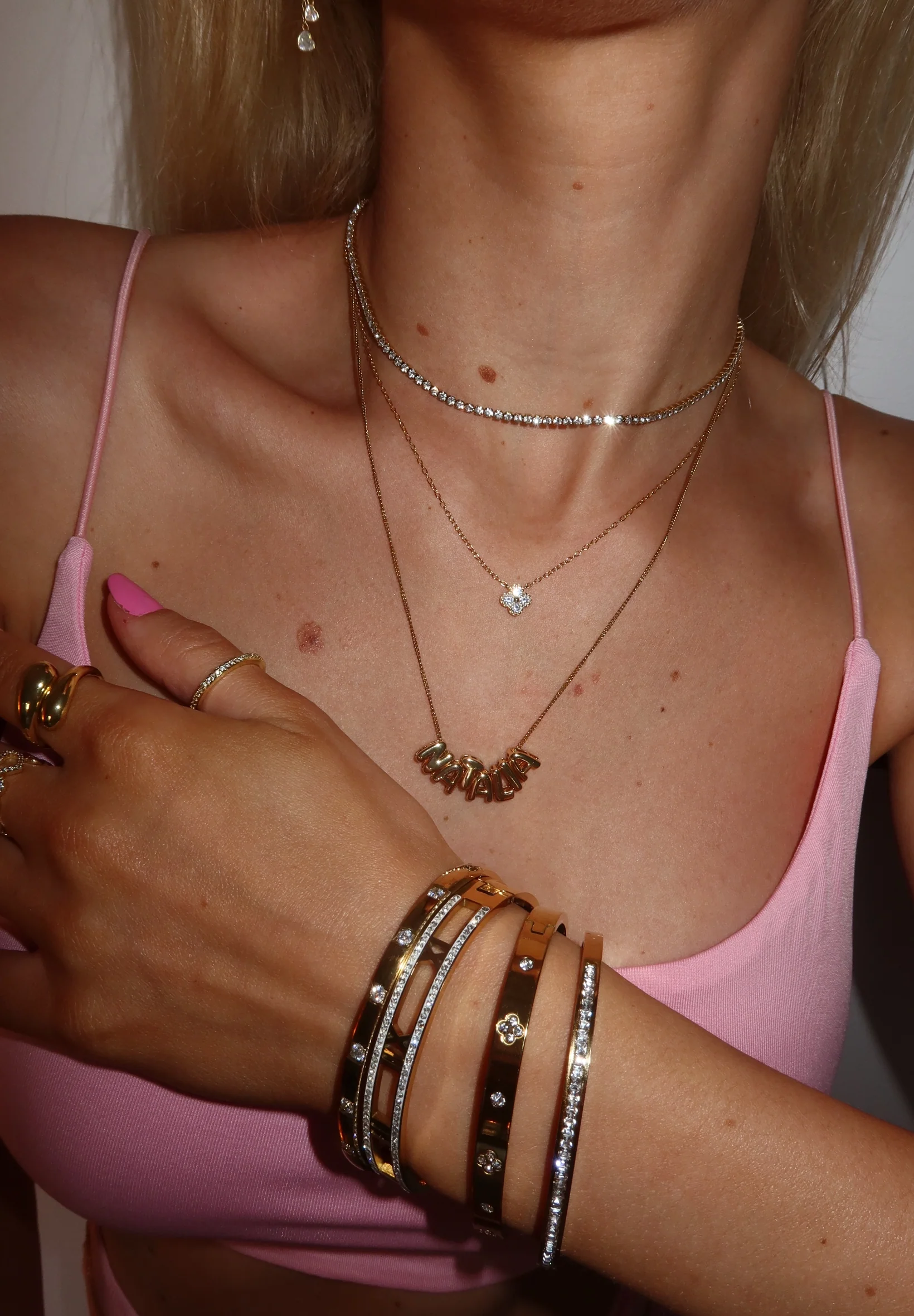 Silver Tennis Necklace - Image 3