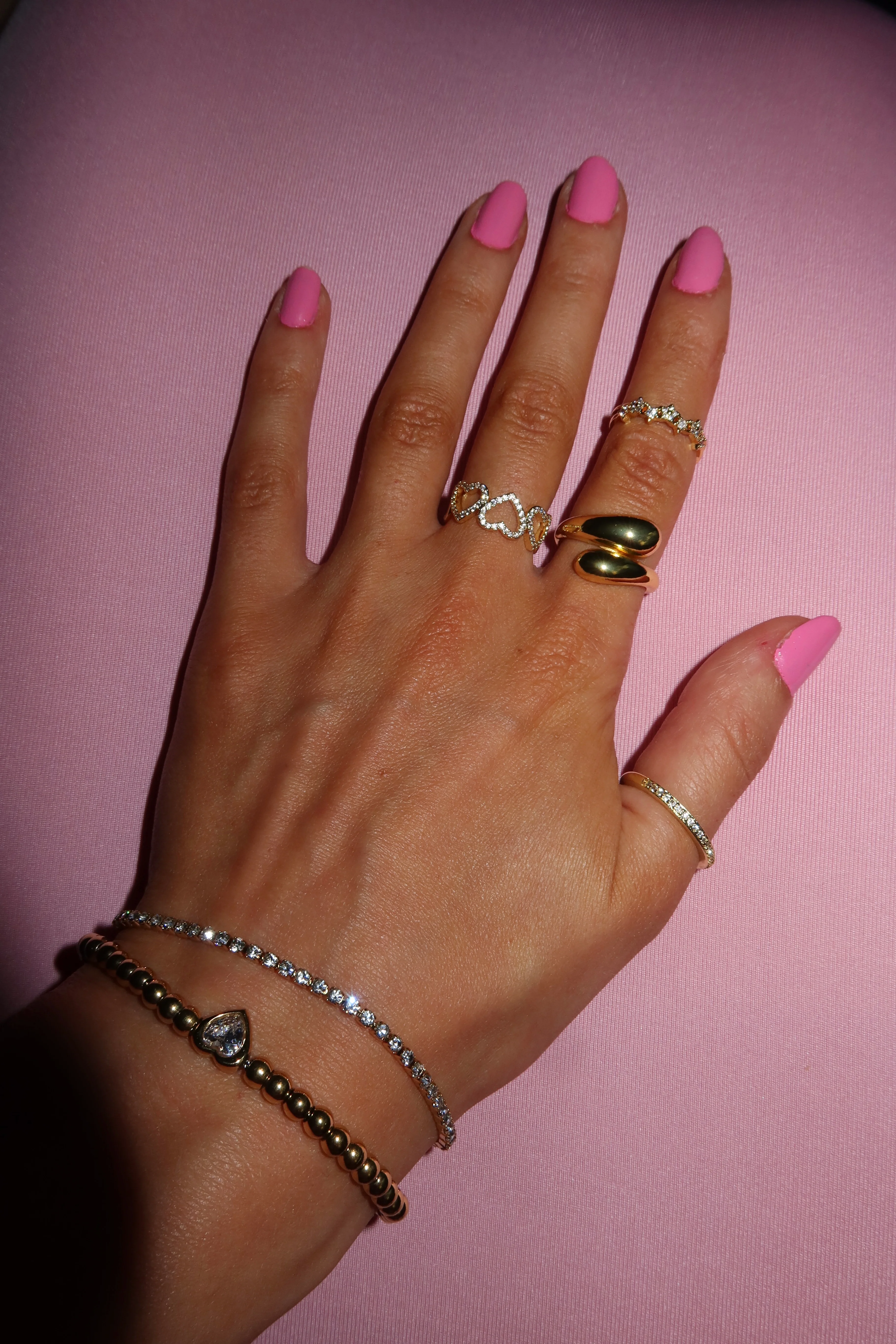 Silver Tennis Necklace and Bracelet Set - Image 4