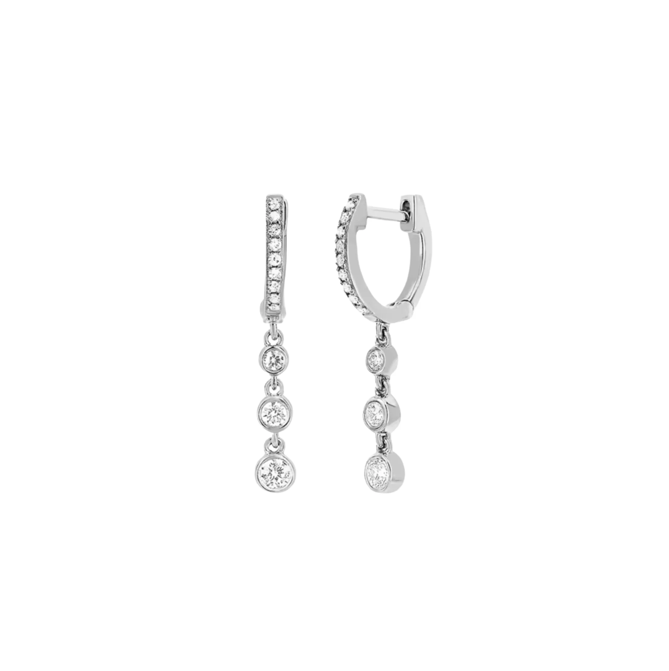 Silver Triple Crystal Huggies