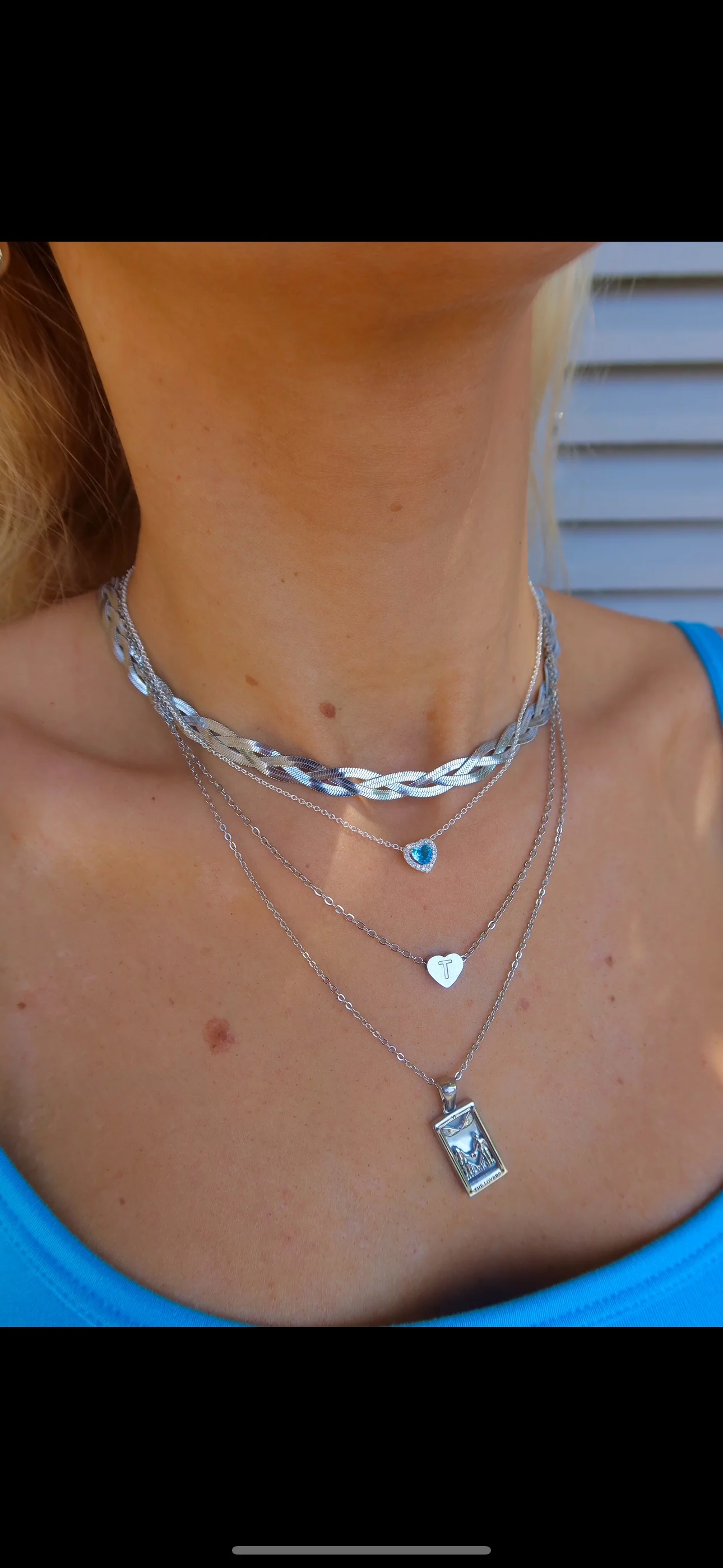 The Lovers Gold Tarot Necklace - Image 4