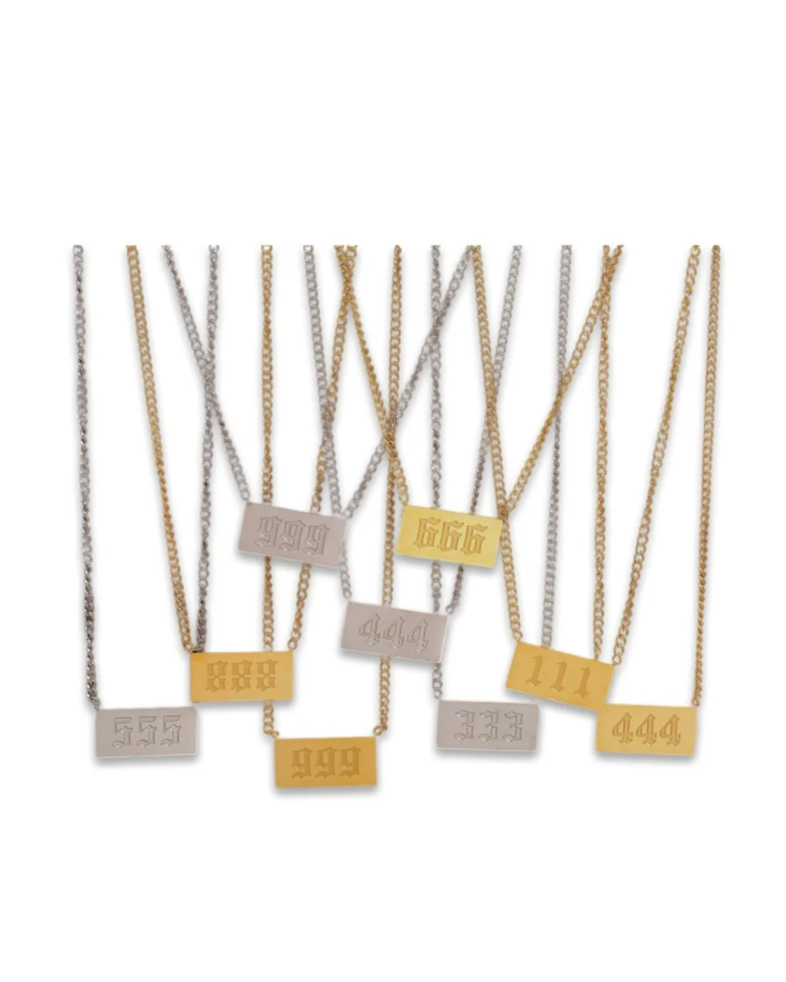 Silver Classic Angel Number Necklaces - Image 2